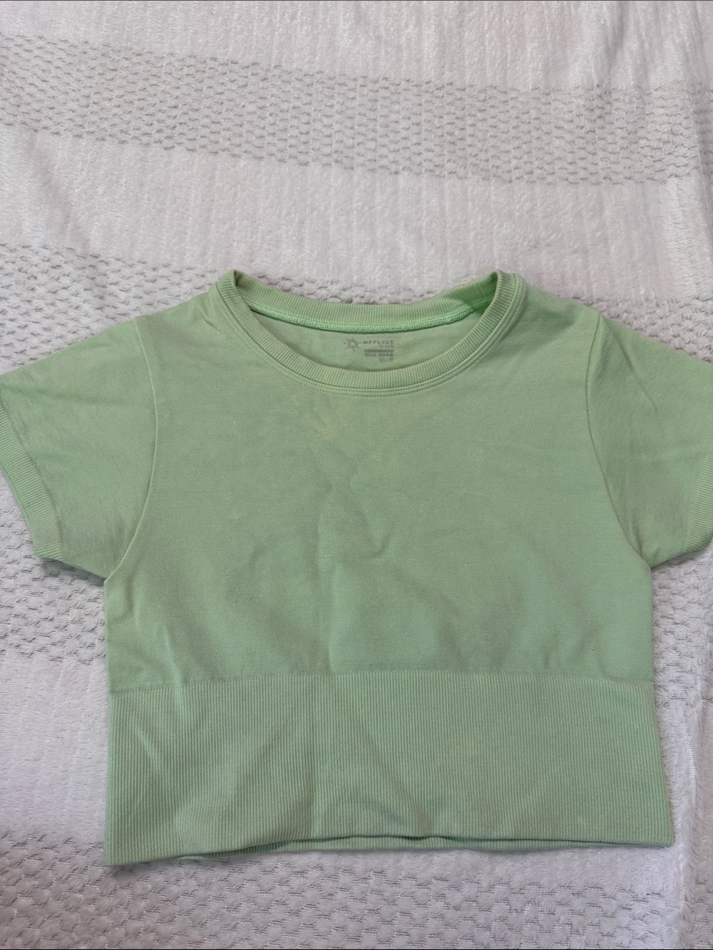 AE Light Green Short Sleeve Crop Tee